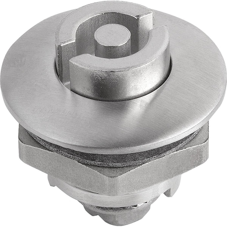 Kipp Quarter-Turn Lock Small Version, D=32, H=18, Stainless Steel 1.4404, Comp:Stainless Steel K1339.4518